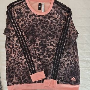 Adidas Women's Pink Leopard Sweater
